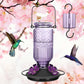 16 OZ Glass Hummingbird Feeders for Outdoors, with 4 Bee Guard Feeding Ports & Built in Ant Moat