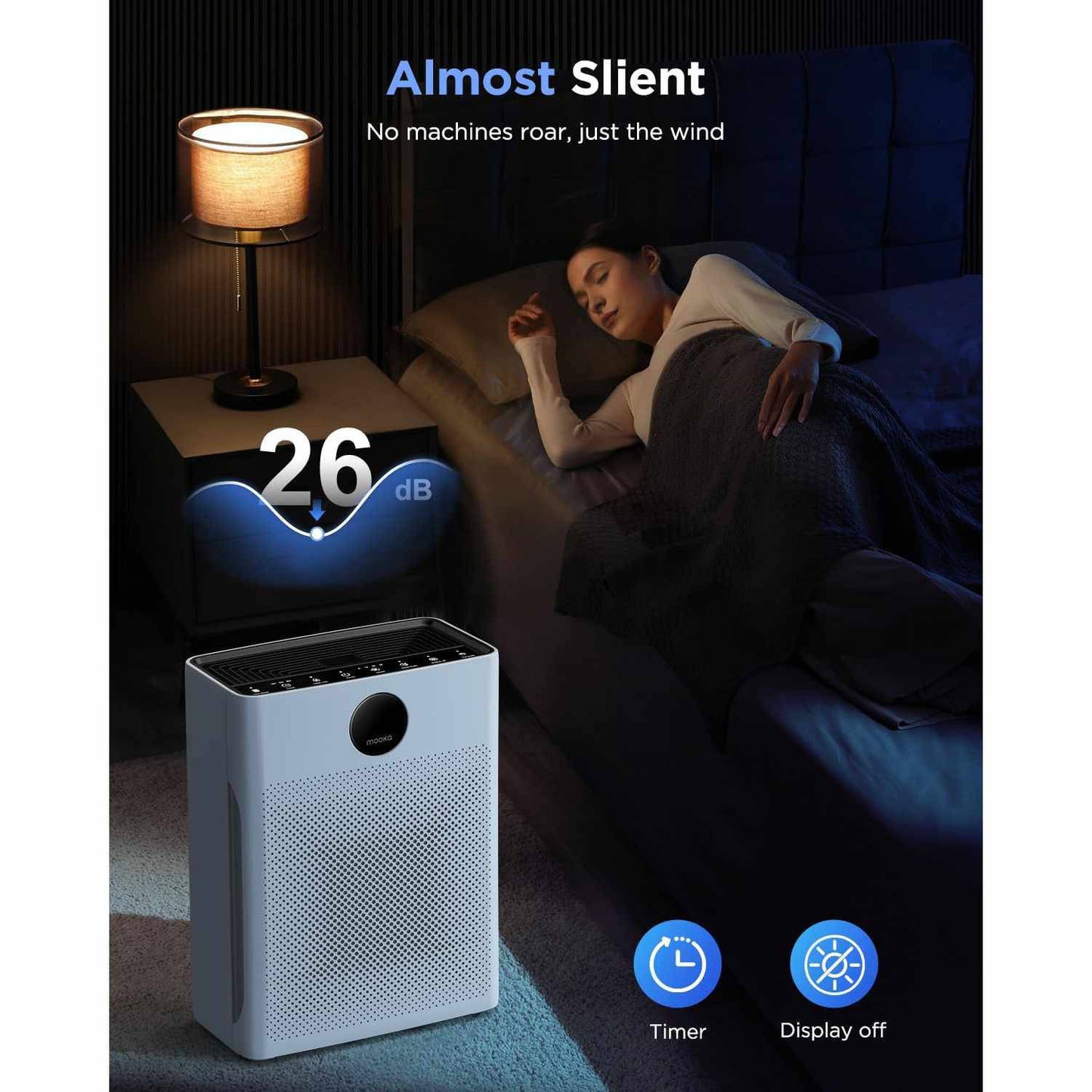 Pets Air Purifiers for Home Large Room up to 2200sq.ft, Quality Sensor, For hair allergies and asthma