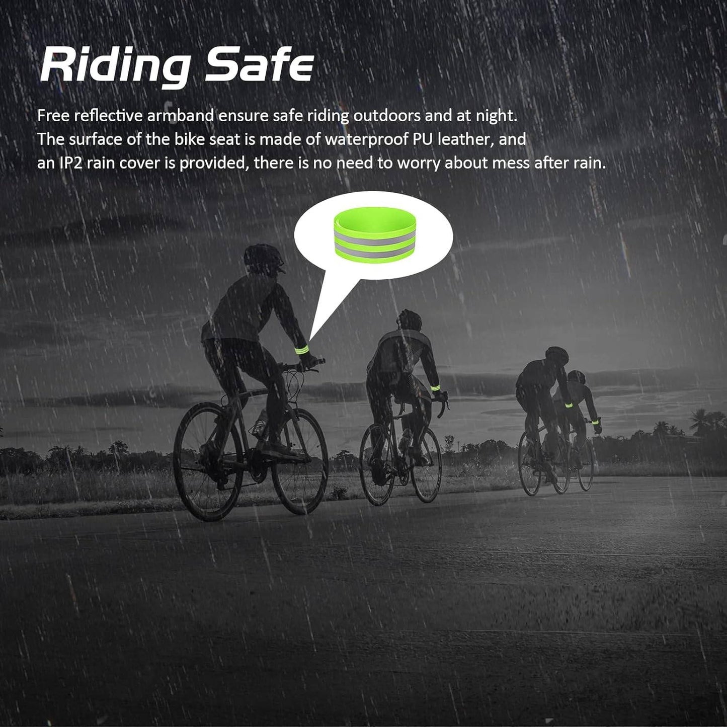 Wide Bicycle Seat Cushion Comfort Saddle, Oversized Bike Seat for Men Women Exercise Electric Mountain Cruiser Bikes