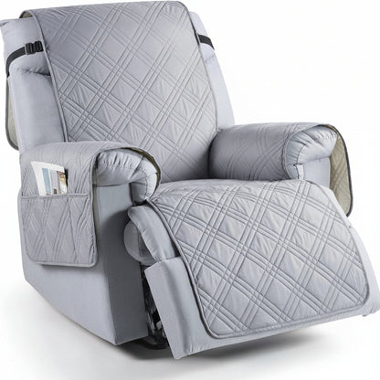Recliner Chair Cover with Microfiber Surface and Silicone Grip, Machine Washable