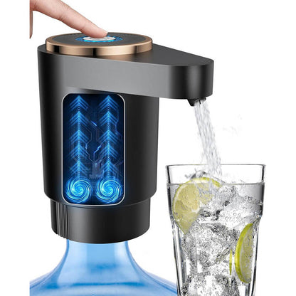 Electric Water Jug Pump for 2 to 5 Gallon Bottles, USB C Rechargeable Dispenser with Fast Flow Dual Motor Portable for Home Office Camping