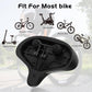 Wide Bicycle Seat Cushion Comfort Saddle, Oversized Bike Seat for Men Women Exercise Electric Mountain Cruiser Bikes
