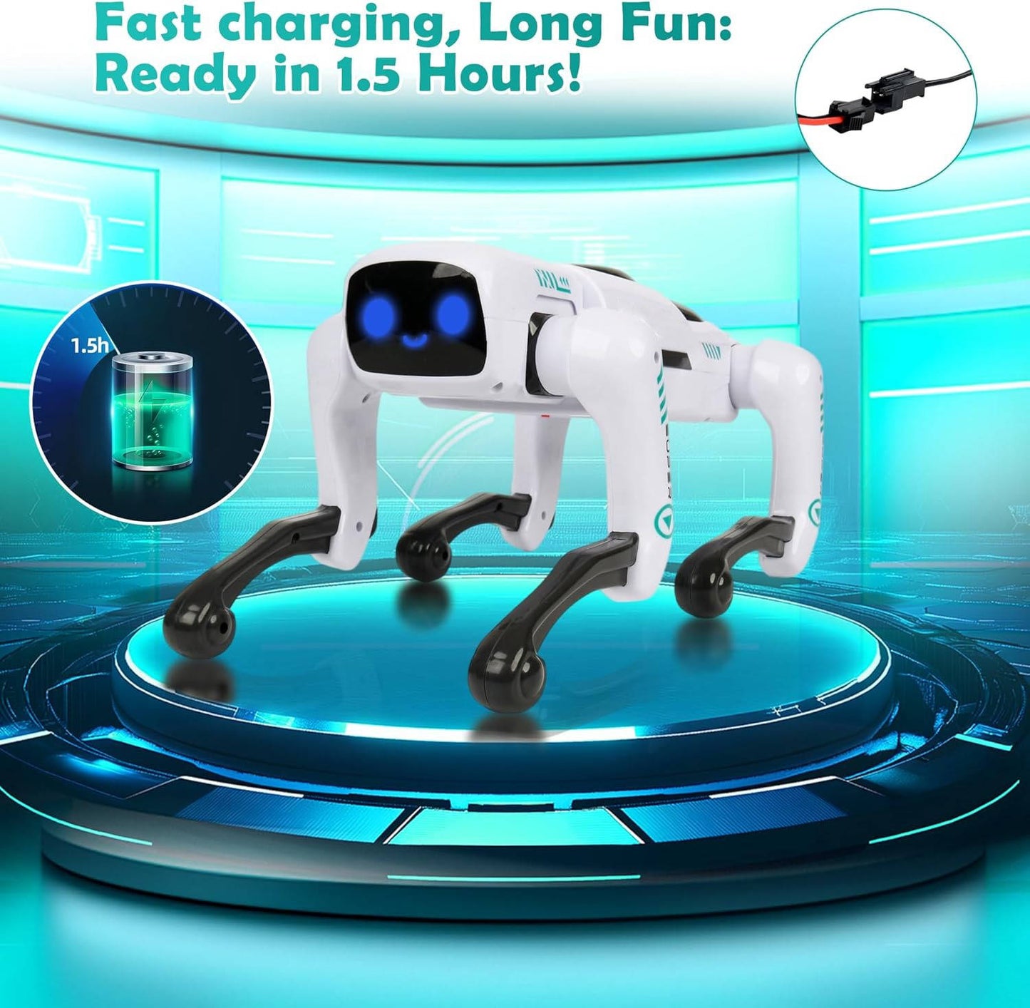 Smart Robot Dog for Kids, STEM Learning Robotic Pet with Remote & APP Control, 30+ Actions, 3 Batteries