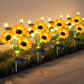 Solar Flowers Plant Lights Decorative Stakes for Yard, Patio, Lawn, Pathway, 4 Pack