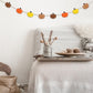 Felt Pumpkin Bead Garland, Fall and Thanksgiving Decorations for Mantel, Fireplace, Table Centerpiece and Autumn Home Decor