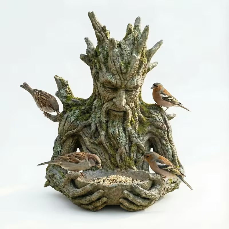 Tree Shaped Bird Feeder, Outdoor Hanging Bird Feeding Sculpture for Garden and Yard Bird Foraging