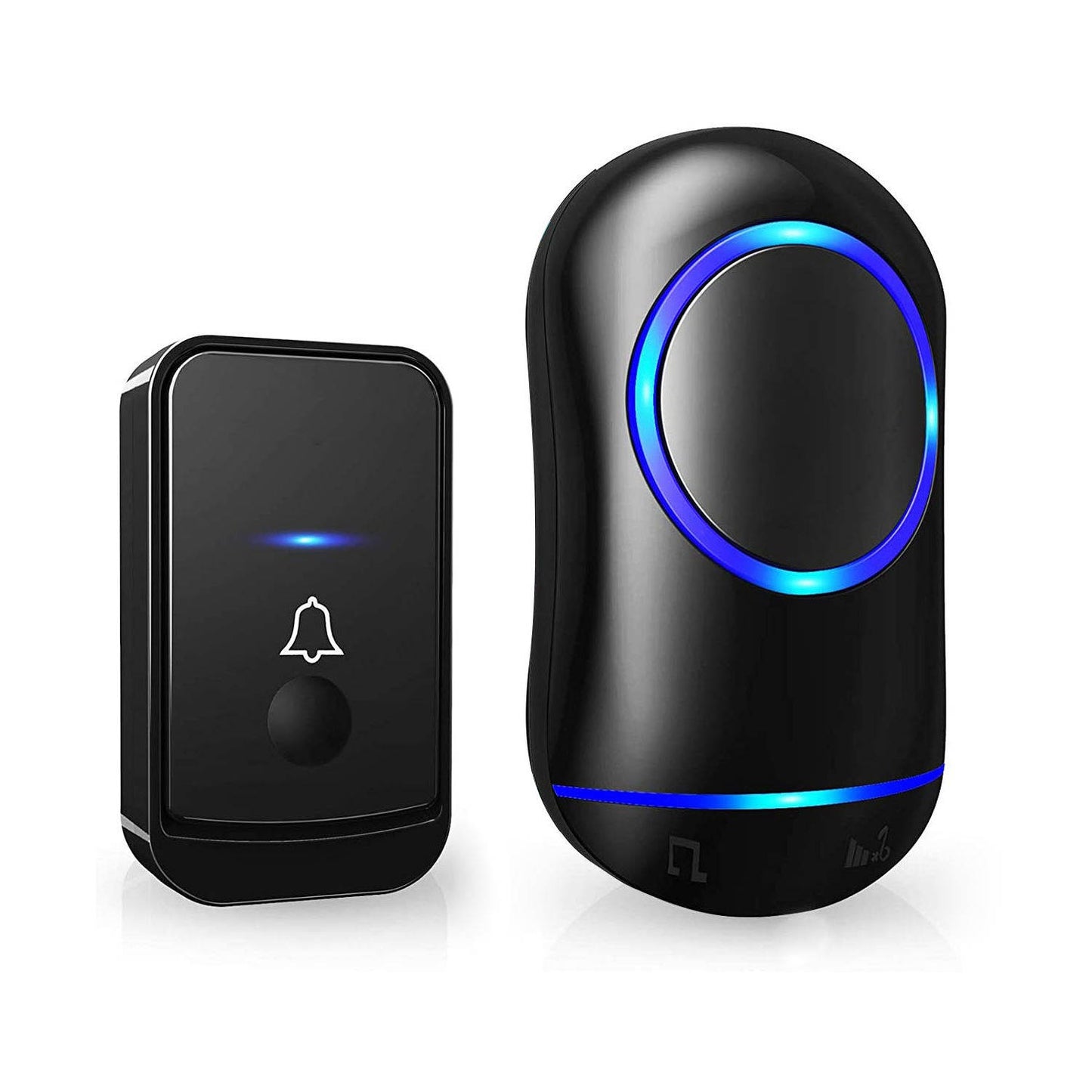 Wireless Doorbell Plug & Play Waterproof Door Bell Kit, 45 Chimes, LED Flash, 4 Volume Levels