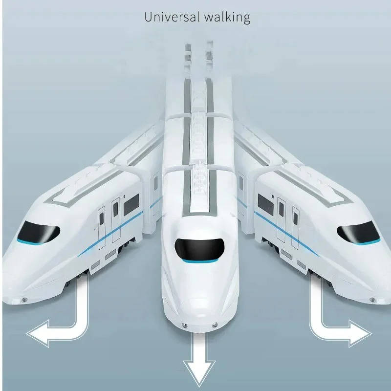 Interactive Train Toy with Four Detachable Cars and Flashing Lights for Toddlers