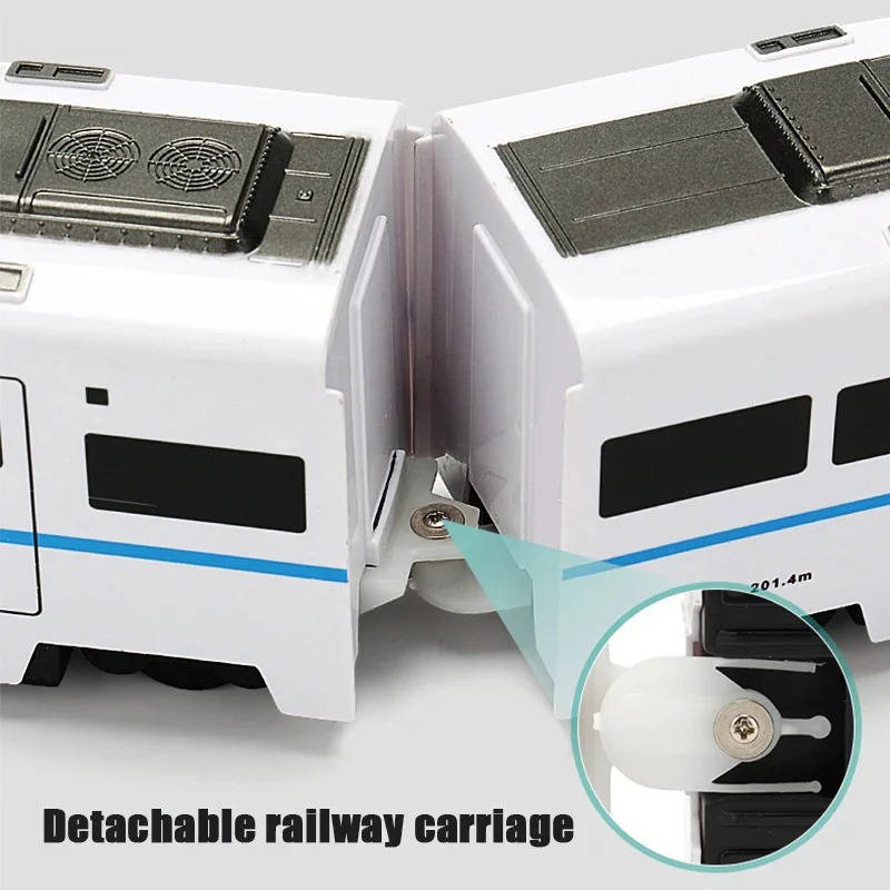 Interactive Train Toy with Four Detachable Cars and Flashing Lights for Toddlers