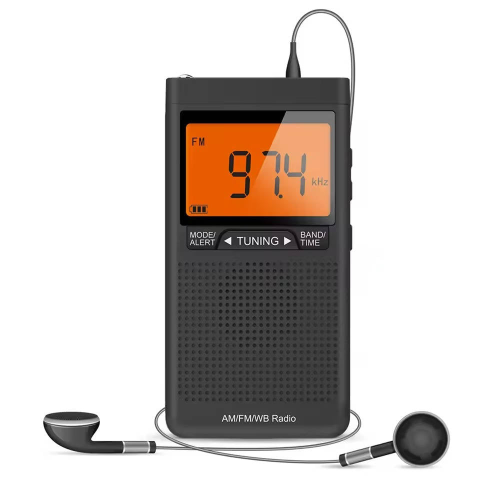 AM/FM Radio with Weather Alerts and Dual Alarm, LCD Display