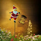 Solar Christmas Kettle Light with Cascading LED Effect and Ground Stakes