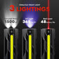 1500 Lumens LED Flashlight, USB C Rechargeable Multi Light with UV, Red Laser, Magnetic Tail, and Side Flood Light