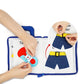 Soft Cloth Activity Book with Crinkle Tabs and 3D Shapes for Babies 0-6 Years