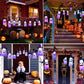 Multicolor Ghost String Lights with Witch Hats and Flashing Modes, 9.8ft