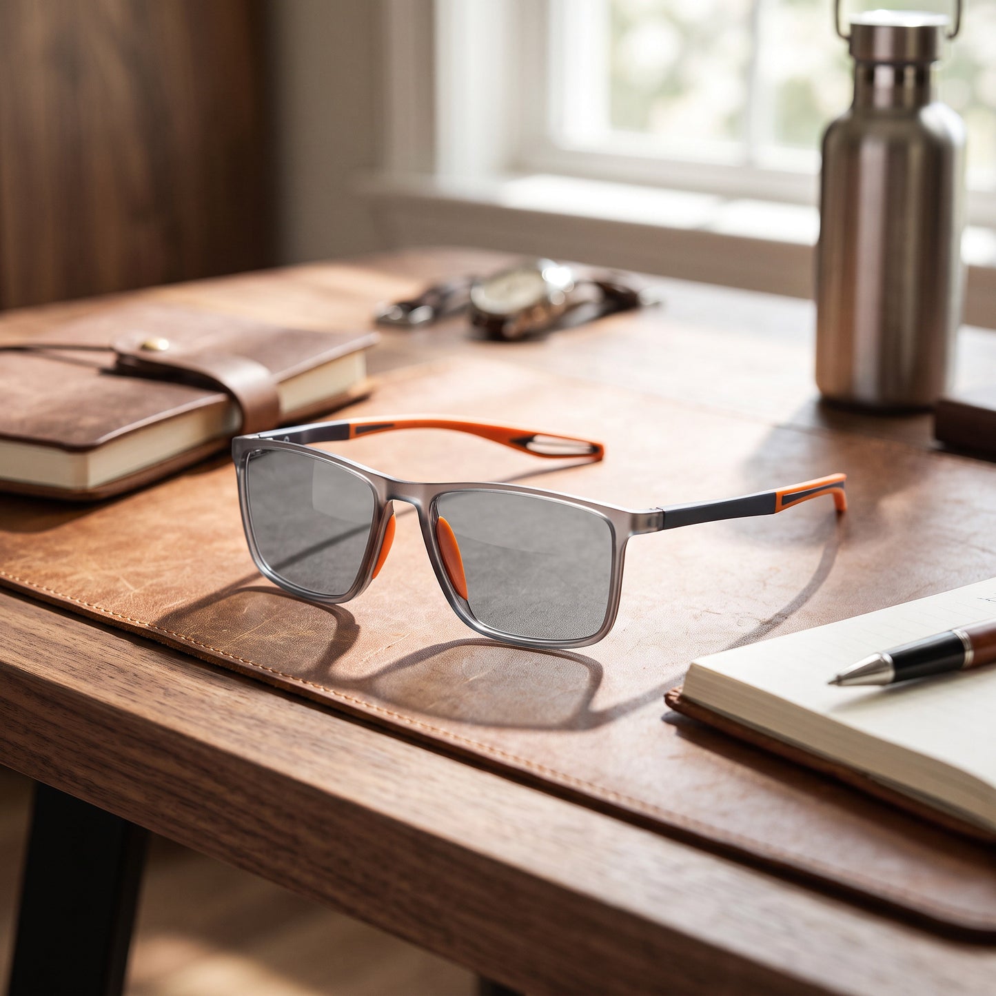 Progressive Glasses with Blue Light Filtering and Light Adaptive Lenses for Reading and Distance