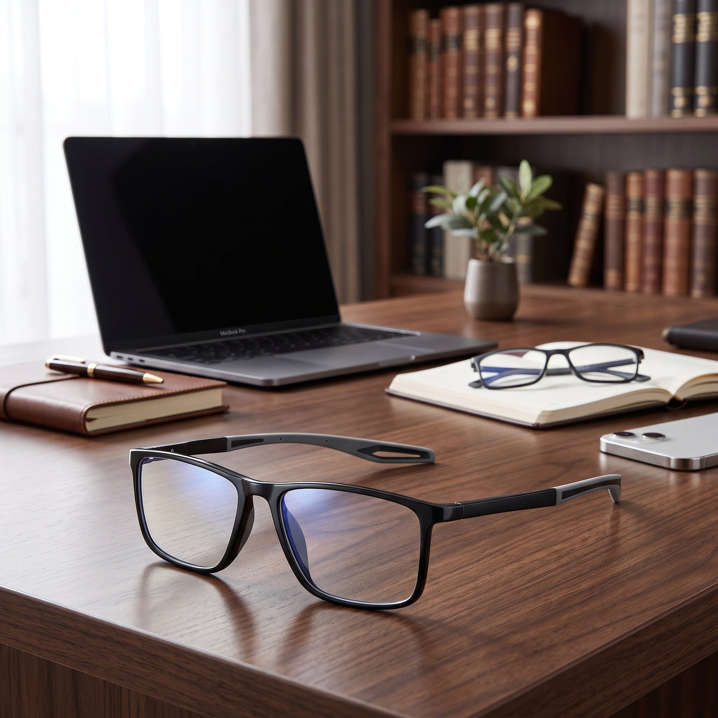Progressive Glasses with Blue Light Filtering and Light Adaptive Lenses for Reading and Distance