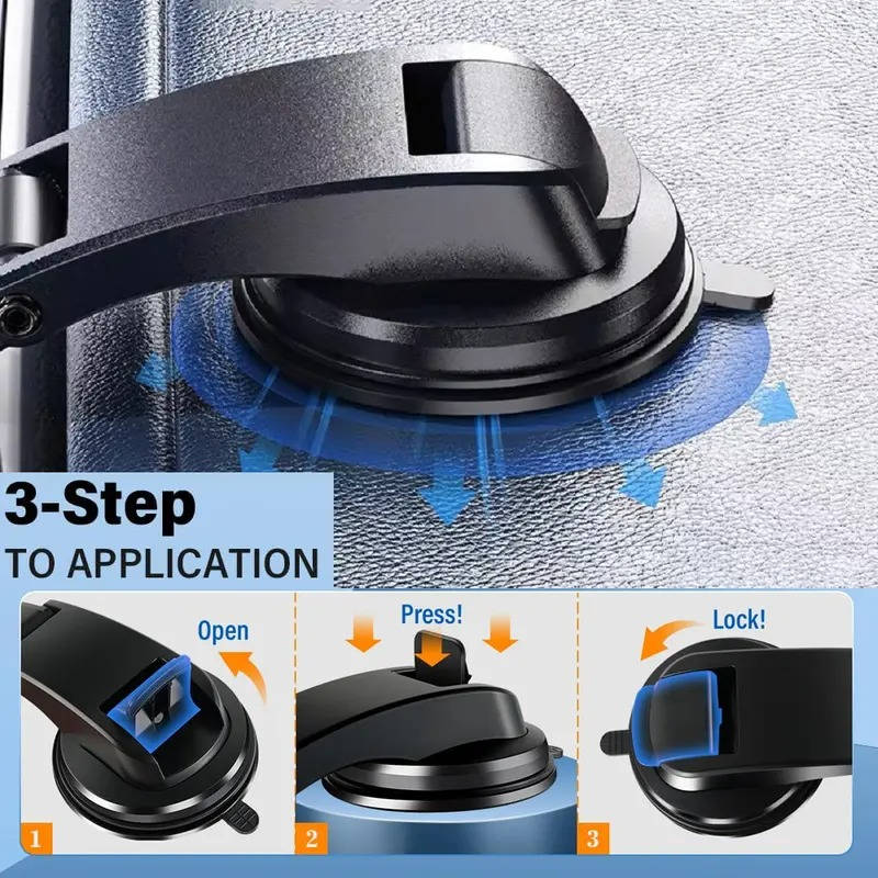 Car Dashboard Tablet Mount Holder, 360 Rotatable, Suction Cup