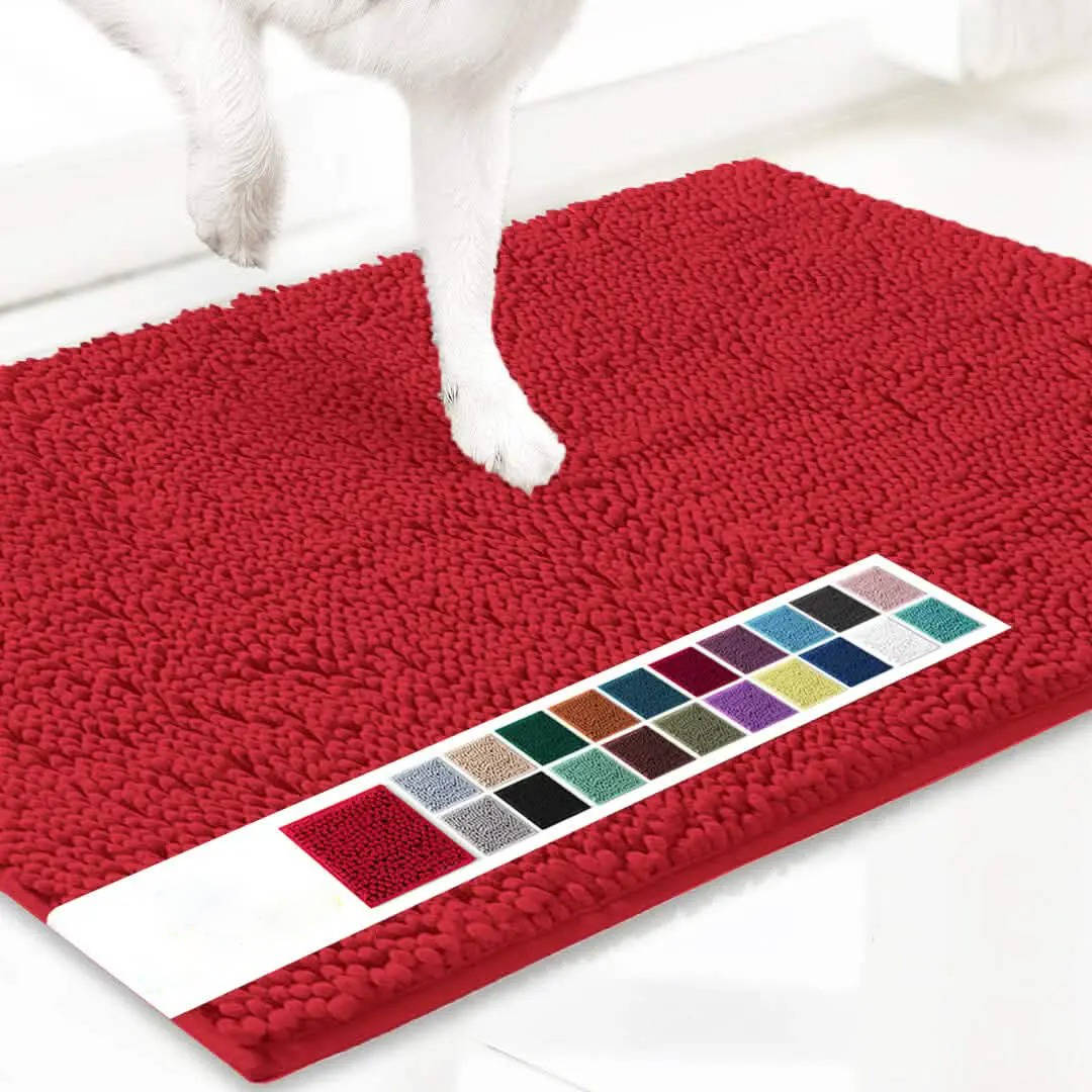 Door Mat, Super Absorbent Indoor/Outdoor Mud Scraper, Non-Slip Washable Entrance Rug