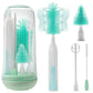 6 Pack Electric Bottle Cleaning Brush Set, 360 Degree Rotating Silicone Baby Bottle Nipple Straw Cleaner Kit Waterproof