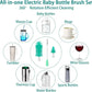 6 Pack Electric Bottle Cleaning Brush Set, 360 Degree Rotating Silicone Baby Bottle Nipple Straw Cleaner Kit Waterproof