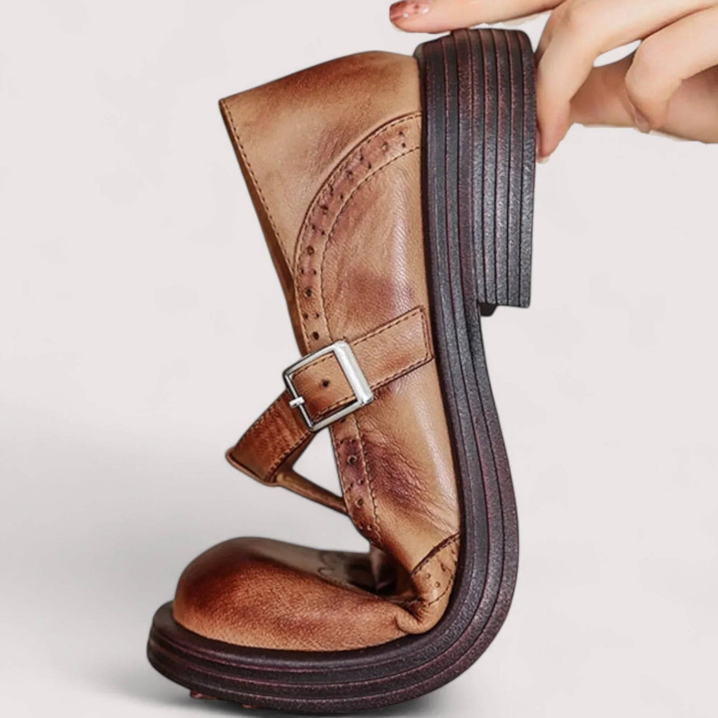 Womens Mary Jane Shoes with Memory Foam Insole and Adjustable Buckle Strap
