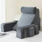 Memory Foam Bed Rest Pillow with Arms & Big Pockets for Adults, Reading Pillow for Bed