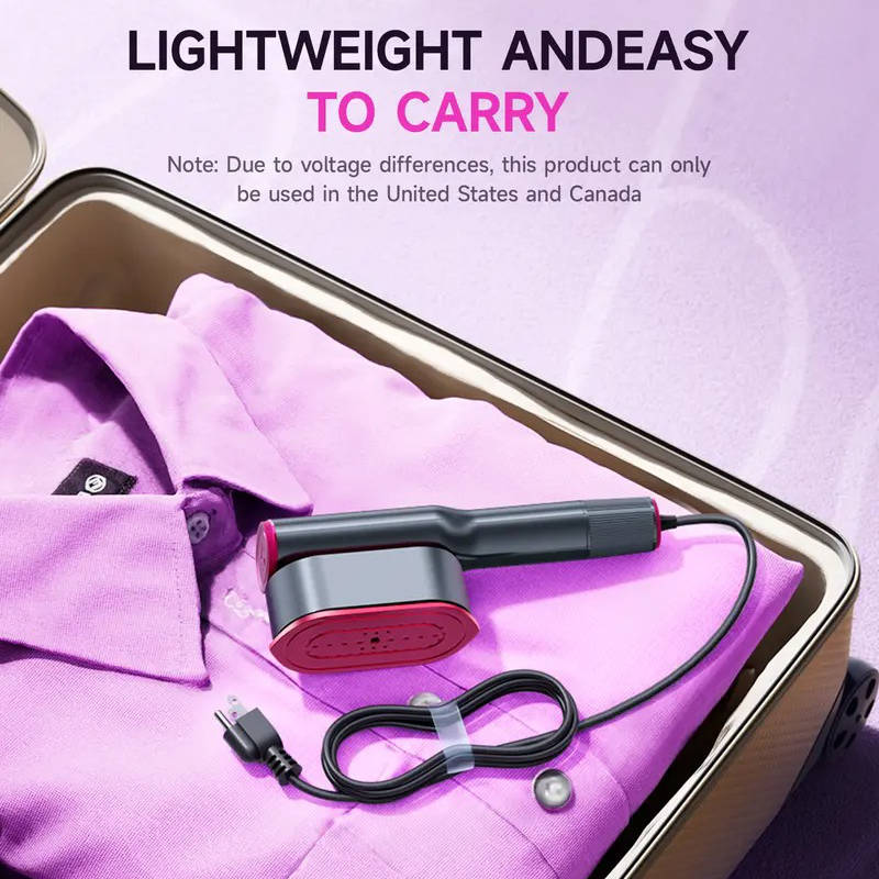 Portable Travel Garment and iron Steamer for Clothes, 7 Mode LED Display with 5s Fast Heating & 90 Degree Swivel Handle