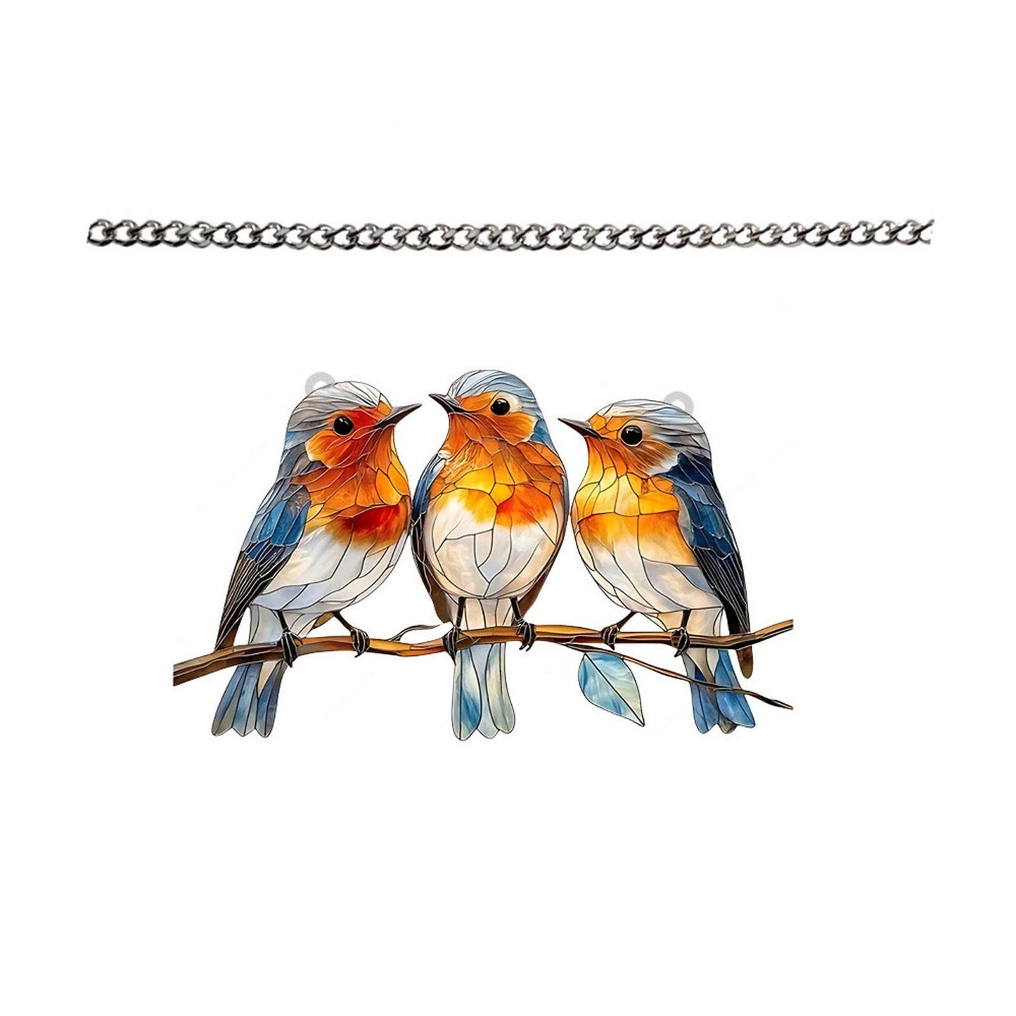 Window Suncatcher Stained Glass Bluebird Acrylic Hanging Decor