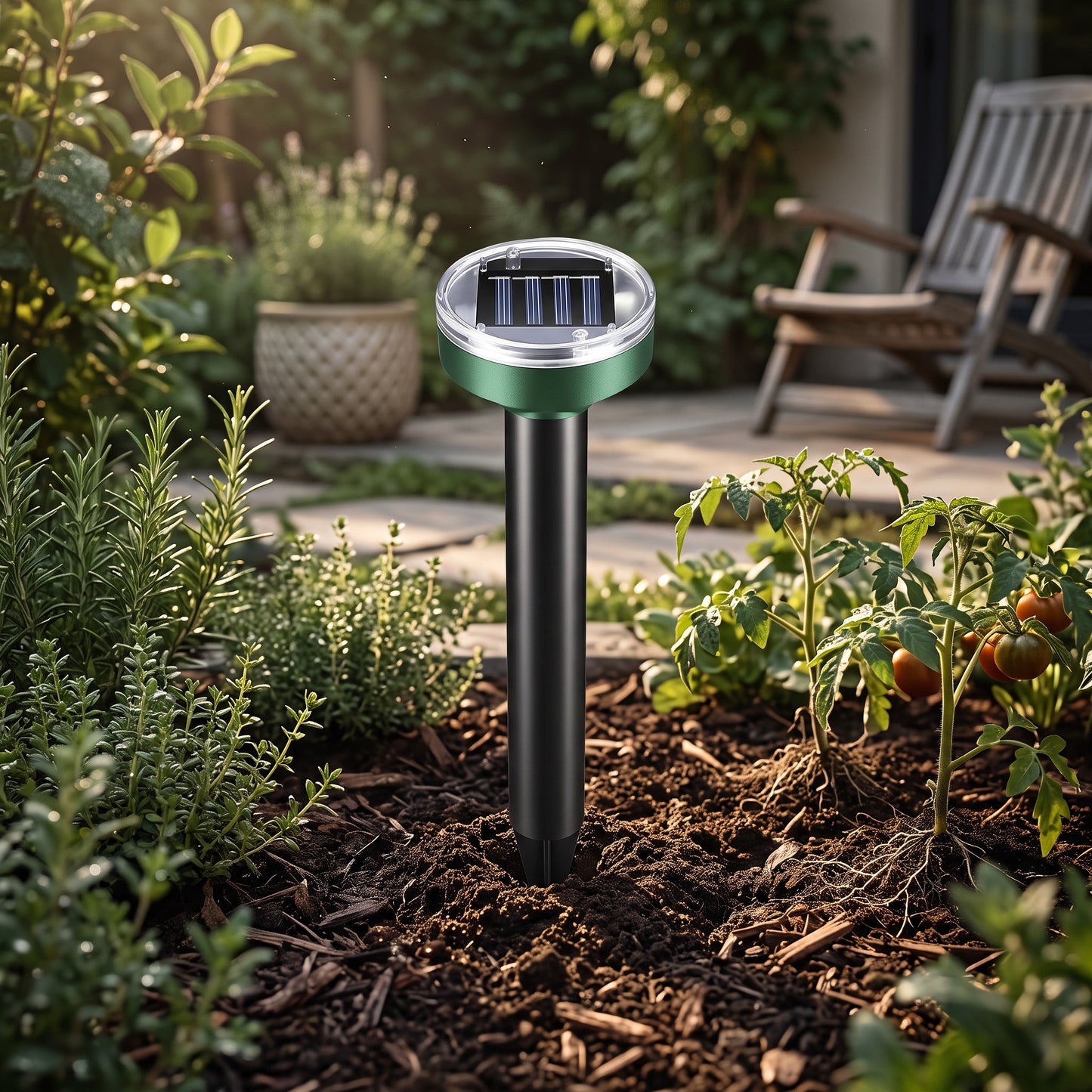 Ultrasonic Rodent Repellent with Solar Panel and Variable Frequency Waves