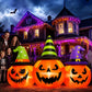 Inflatable Pumpkin Yard Display with Built-In LED Lights and Air Blower, 6 Feet Wide