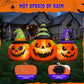 Inflatable Pumpkin Yard Display with Built-In LED Lights and Air Blower, 6 Feet Wide