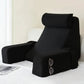 Memory Foam Bed Rest Pillow with Arms & Big Pockets for Adults, Reading Pillow for Bed