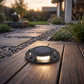 Solar Deck Light with Six LEDs and Automatic Dusk Sensor, 80 Hour Runtime