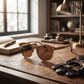 Round Tortoiseshell Sunglasses with Black Brown Pattern and Polycarbonate Frame