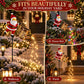 Solar Christmas Kettle Light with Cascading LED Effect and Ground Stakes