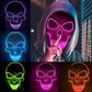 LED Skeleton Face Mask with Four Lighting Modes and Ten Color Options
