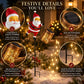Solar Christmas Kettle Light with Cascading LED Effect and Ground Stakes