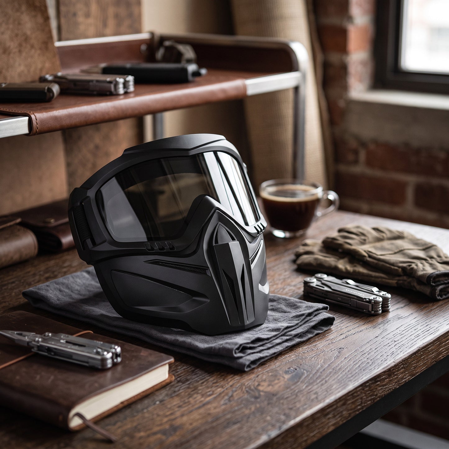 Polycarbonate Face Shield with Detachable Goggles and Side Ventilation Ports
