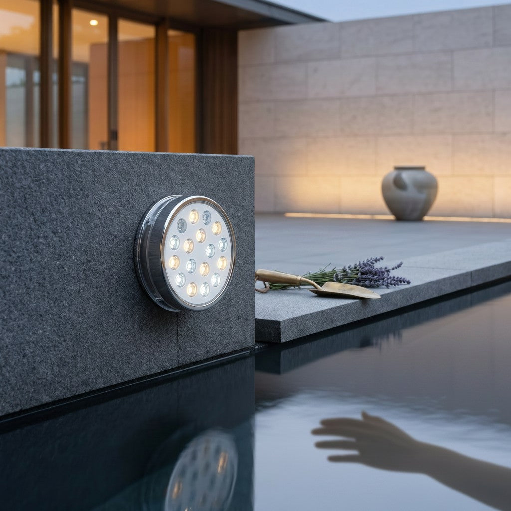 Color Changing Submersible Pool Light with 12-Color Remote and Automatic Modes