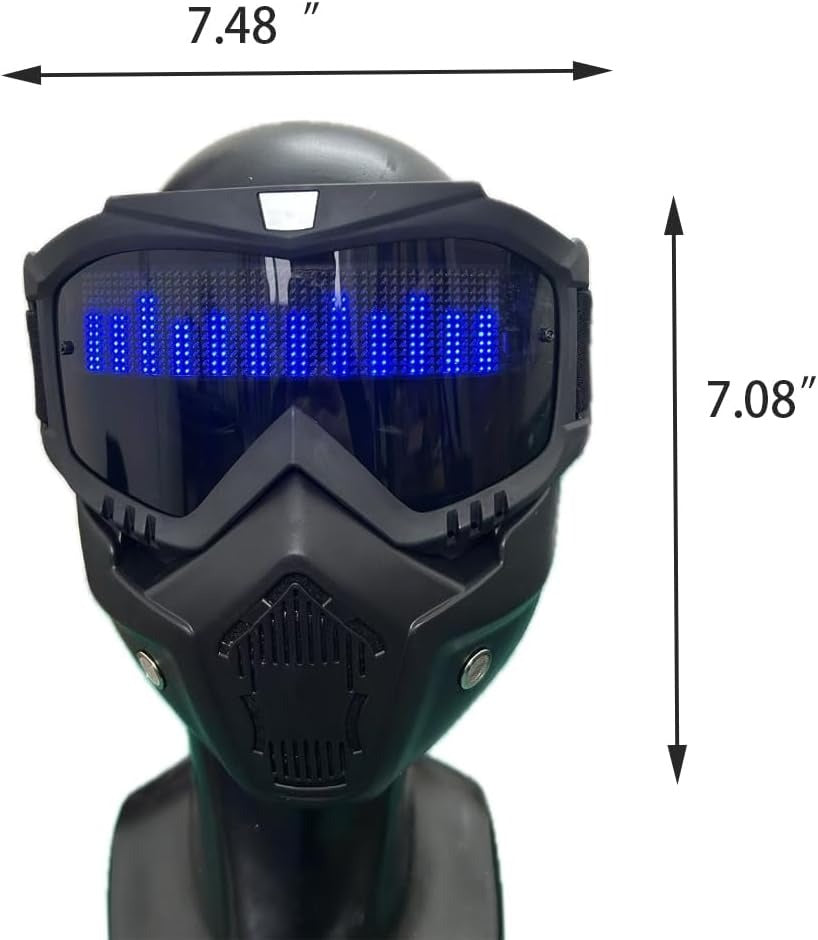 LED Costume Mask with App Control and Custom Display Animations