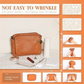 Full-Grain Leather Crossbody Bag with Detachable Strap and Card Slots, Fits 10in Tablet