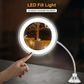 Magnifying Makeup Mirror with 14 LED Bulbs and Flexible Gooseneck, Suction Cup Base