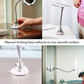 Magnifying Makeup Mirror with 14 LED Bulbs and Flexible Gooseneck, Suction Cup Base