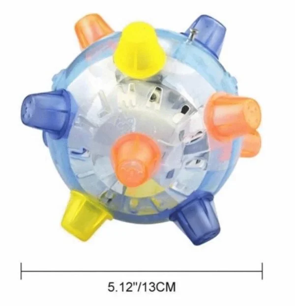 Motion-Activated Dog Ball with LED Lights and Unpredictable Bounce, Rechargeable 5.1 in
