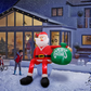 8-Foot Climbing Santa Inflatable with LED Lights and Installation Kit