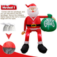 8-Foot Climbing Santa Inflatable with LED Lights and Installation Kit