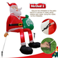 8-Foot Climbing Santa Inflatable with LED Lights and Installation Kit
