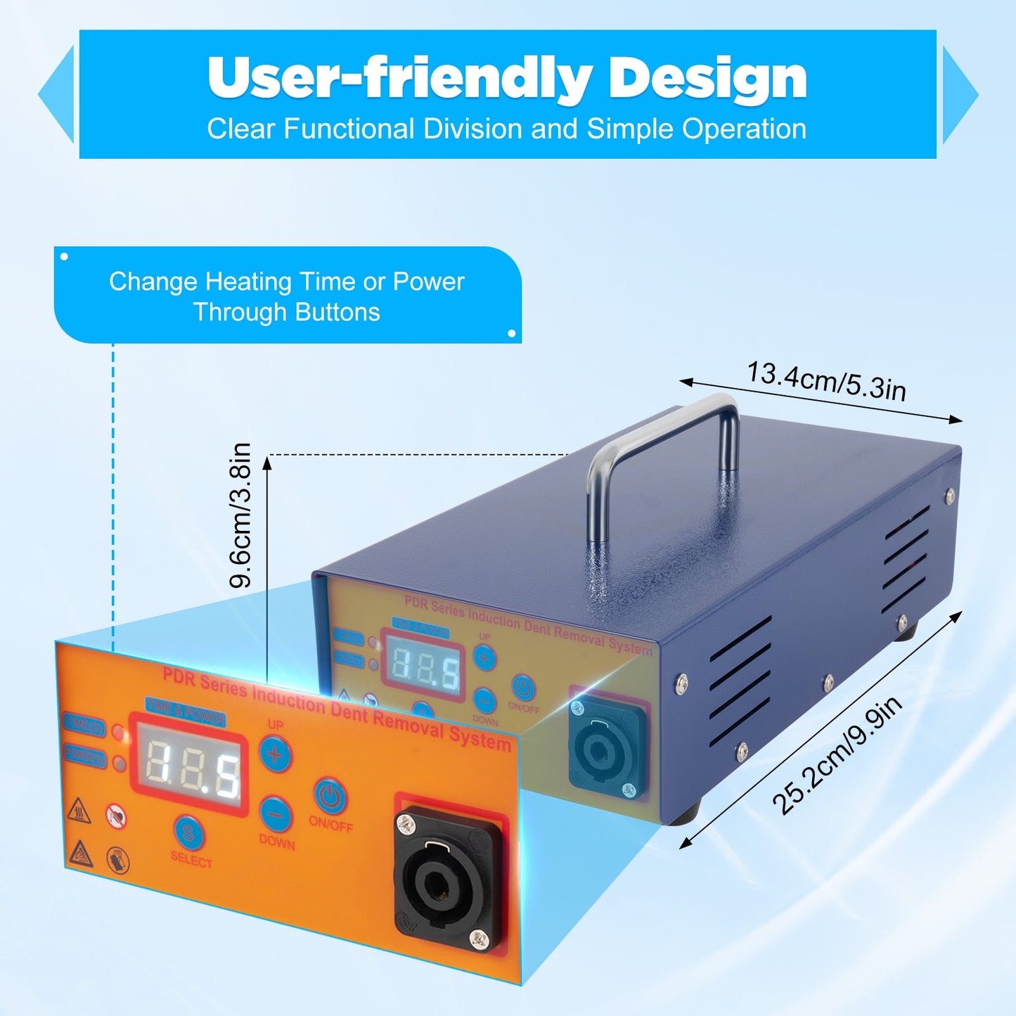 Magnetic Induction Dent Repair Machine with Digital Display and Insulated Heating Tip