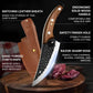 Kitchen Knife with Cherry Wood Handle and Finger Notch Control