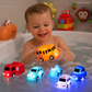 Glowing Bath Toy Cars with Water Activation and Multiple Vehicle Shapes